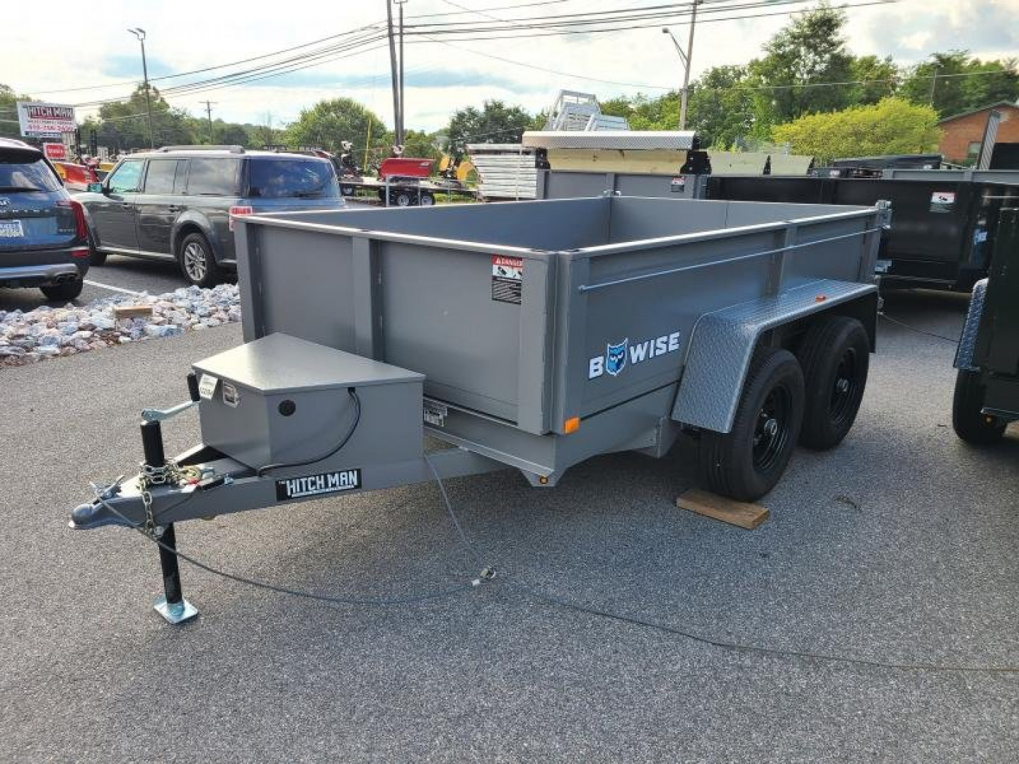 New 6 x 10 B-WISE LE Series Low Profile Dump Trailer, 10K GVWR ***Hammertone Gray w/ Combo Gate, Ramps & D-Rings