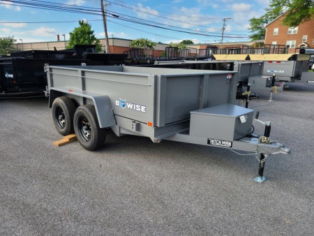 New 6 x 10 B-WISE LE Series Low Profile Dump Trailer, 10K GVWR ***Hammertone Gray w/ Combo Gate, Ramps & D-Rings