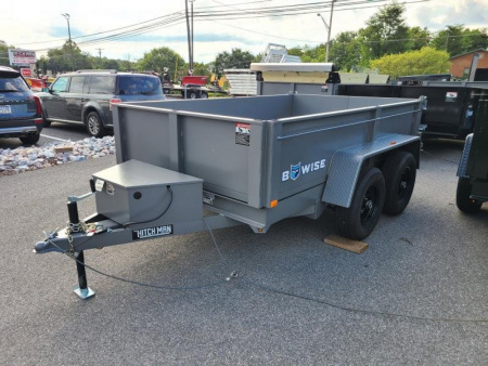 New 6 x 10 B-WISE LE Series Low Profile Dump Trailer, 10K GVWR ***Hammertone Gray w/ Combo Gate, Ramps & D-Rings