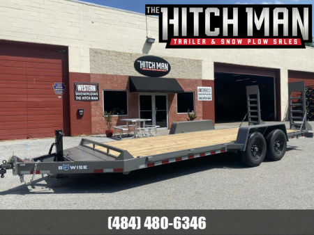 New 7 x 20 EH20 BWISE Equipment Trailer 14k ***Hammertone Gray