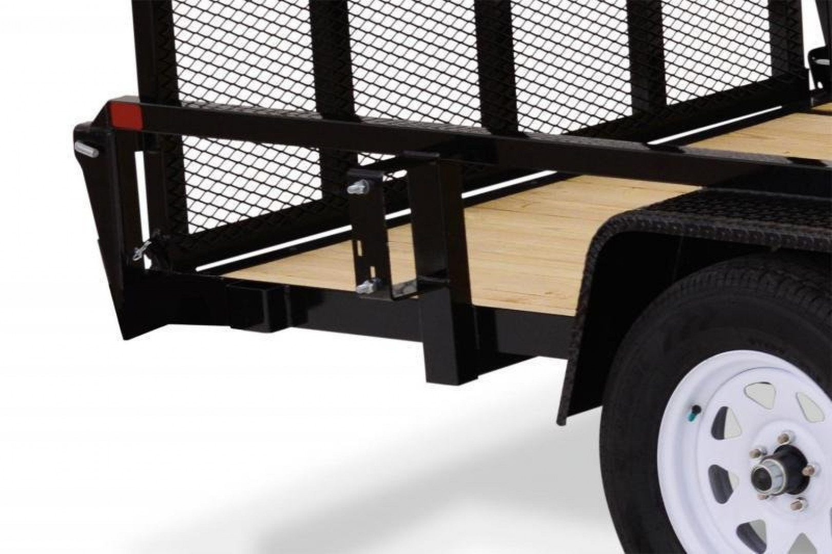 New 7 x 12 Sure-Trac Tube Top ATV Landscape Trailer, 3k GVWR ***w/Side Loading Ramps, Spring Assist Gate, Set Back Jack, & Spare Mount