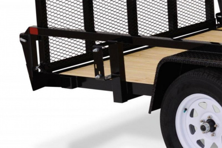 New 7 x 12 Sure-Trac Tube Top ATV Landscape Trailer, 3k GVWR ***w/Side Loading Ramps, Spring Assist Gate, Set Back Jack, & Spare Mount