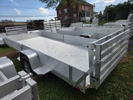 New 6.5 x 14 Aluma 8114SR Side Ramp Utility/ATV Trailer, 3K GVWR ***Bi-Fold Tailgate & Removable Sides/Side Ramps