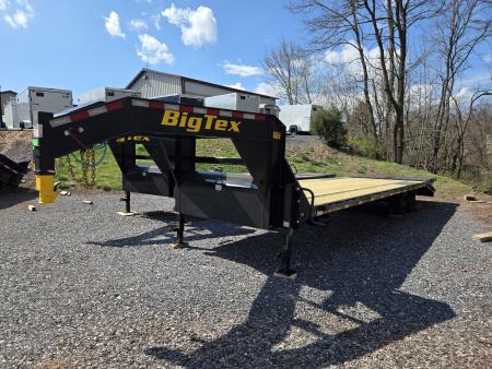 New 8.5 x 30 (25+5) Big Tex 16GN Gooseneck Deck Over Equipment Trailer, 17.5k **w/Mega Ramps & Spare Tire Assy