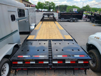 New 8.5 x 30 (25+5) Big Tex 16GN Gooseneck Deck Over Equipment Trailer, 17.5k  **w/Mega Ramps & Spare Tire Assy