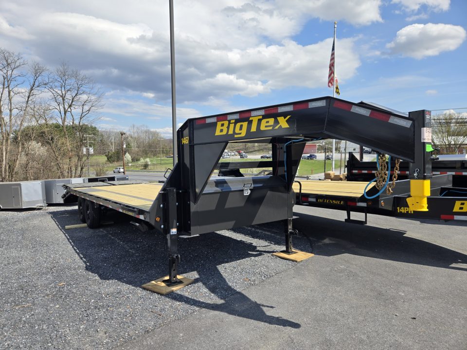 New 8.5 x 25 (20+5) Big Tex 14GN Gooseneck Deck Over Equipment Trailer 16k **w/Mega Ramps & Spare Tire