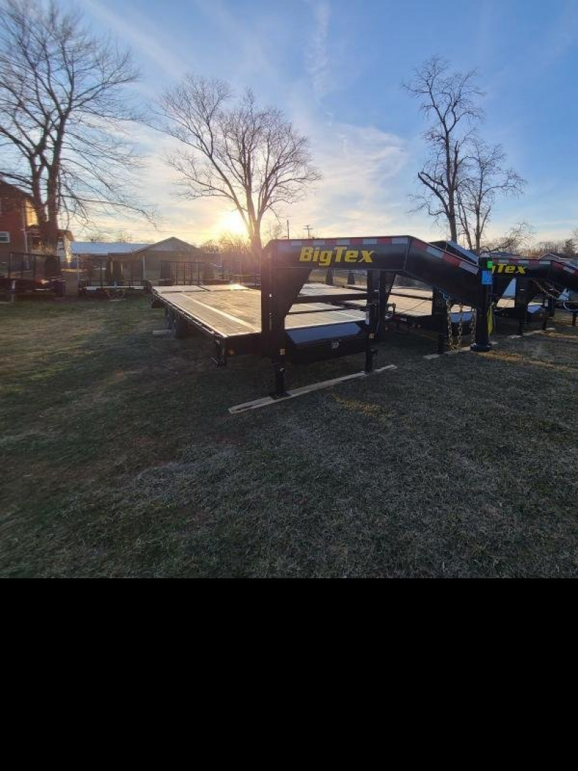 New 8.5 x 25 (20+5) Big Tex 14GN Gooseneck Deck Over Equipment Trailer 16k **w/Mega Ramps & Spare Tire
