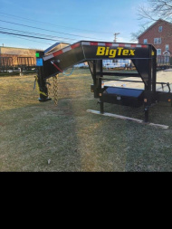 New 8.5 x 25 (20+5) Big Tex 14GN Gooseneck Deck Over Equipment Trailer 16k **w/Mega Ramps & Spare Tire