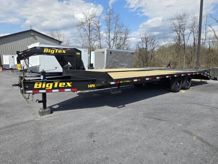 New 8.5' x 25' (20'+5') Big Tex 14PH Deckover Equipment Trailer, 16K GVWR ***w/Spare Tire, Mega Ramps