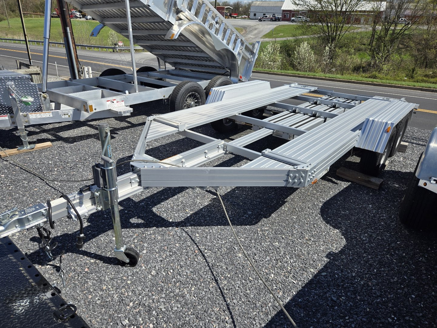 New 75" x 13' Trailex CT-7551EB Open Deck Lightweight Aluminum Car Trailer 7K  **w/Steel Wheels