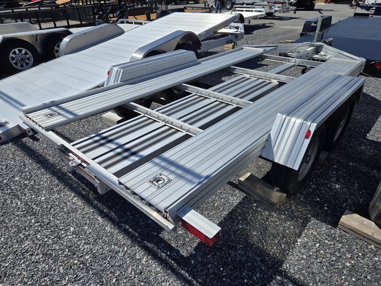 New 75" x 13' Trailex CT-7551EB Open Deck Lightweight Aluminum Car Trailer 7K  **w/Steel Wheels