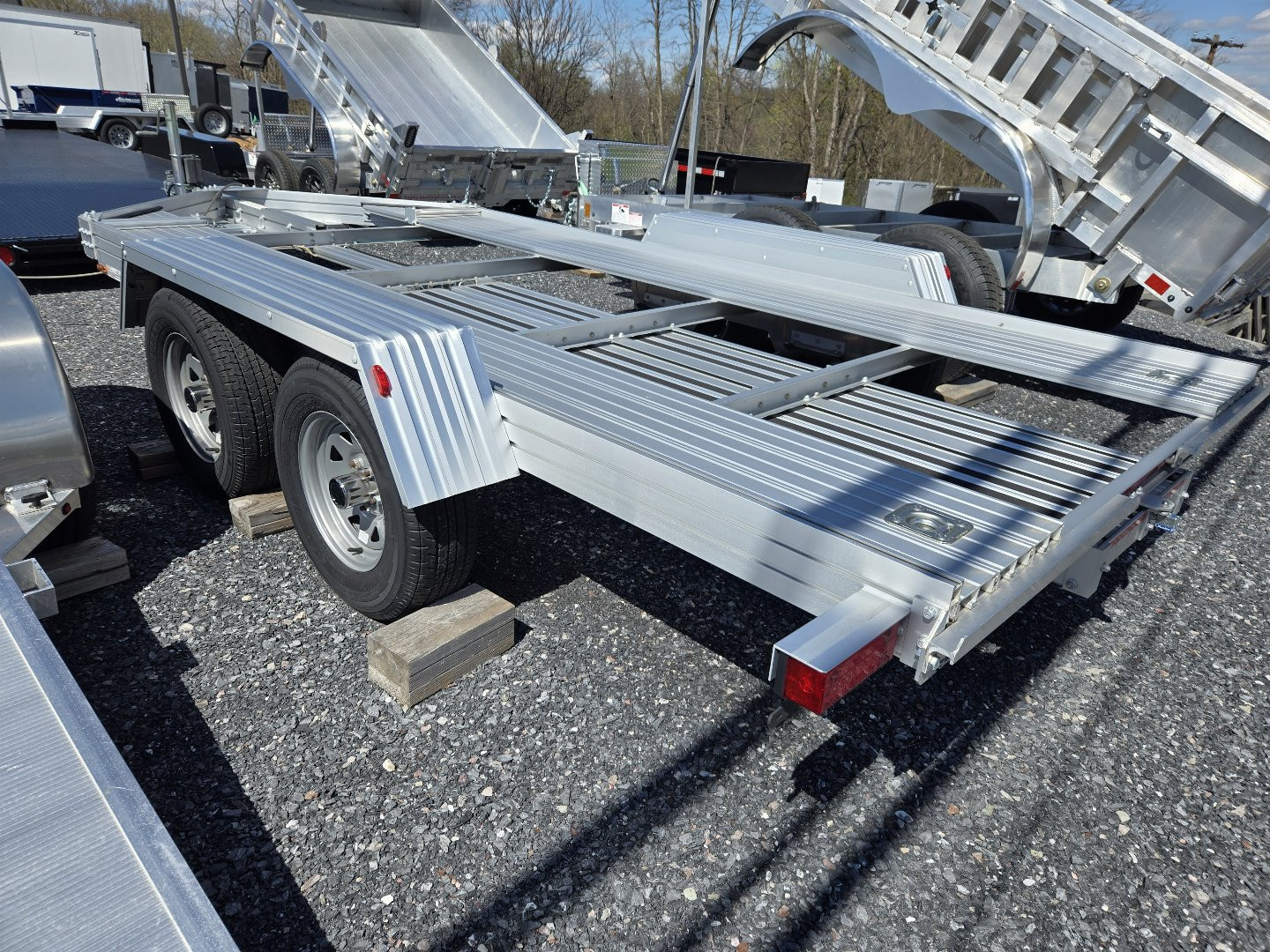 New 75" x 13' Trailex CT-7551EB Open Deck Lightweight Aluminum Car Trailer 7K  **w/Steel Wheels