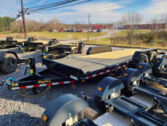 New 7 x 20 (16+4) Big Tex Tilt Bed Equipment Trailer 14k