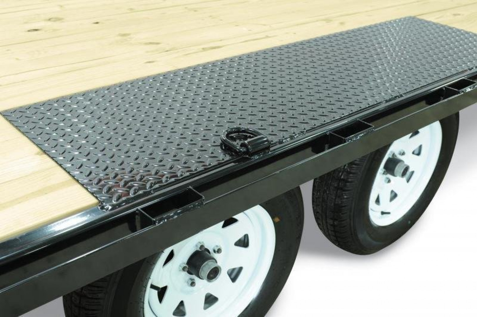 New 8.5 X 20 Sure-Trac Low Profile Flat Deck Deckover Trailer,  10k GVWR  ***w/Slide In Ramps & Toolbox in Tongue