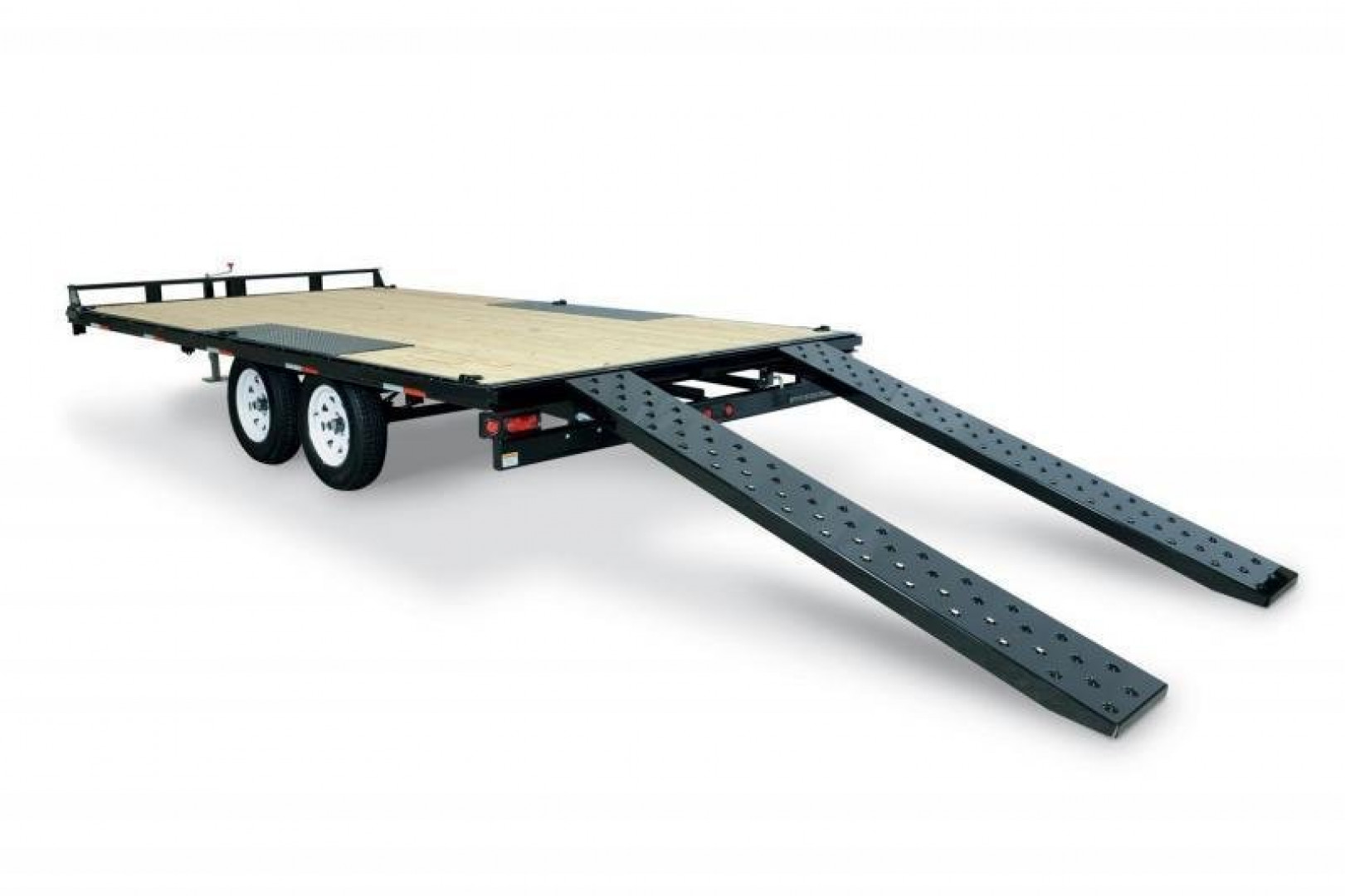 New 8.5 X 20 Sure-Trac Low Profile Flat Deck Deckover Trailer,  10k GVWR  ***w/Slide In Ramps & Toolbox in Tongue