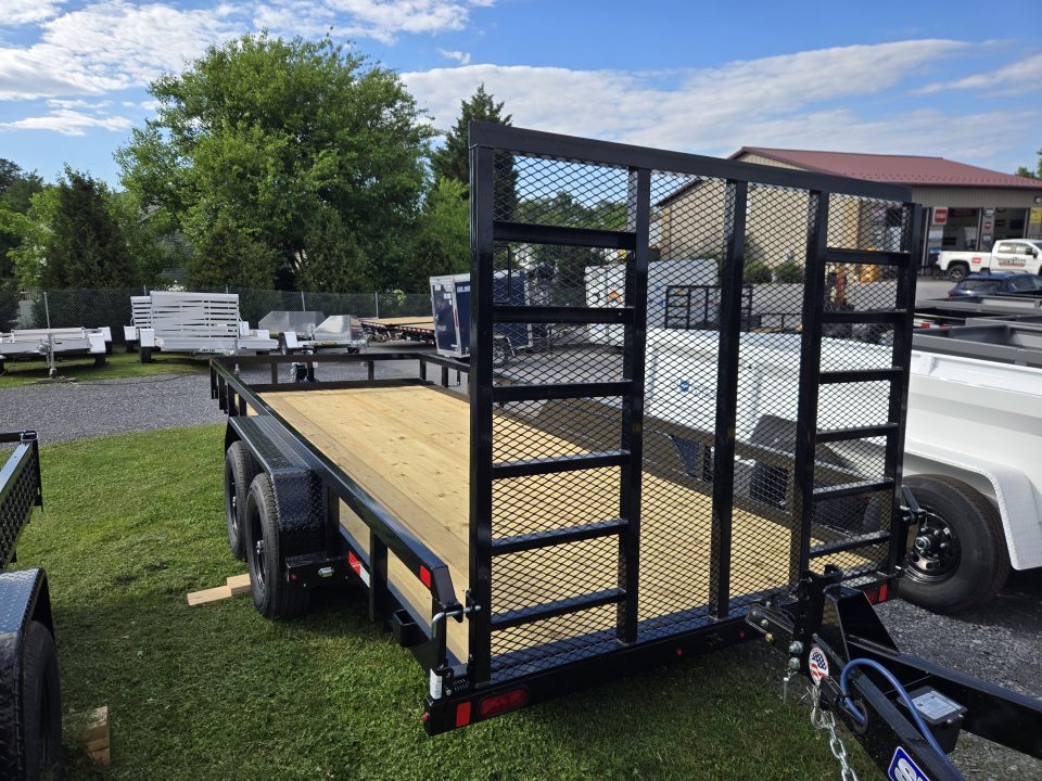 New 7 X 18 Sure-Trac HD Tube Top Utility Landscape Trailer, 10k GVWR **w/5' Reinforced Tailgate