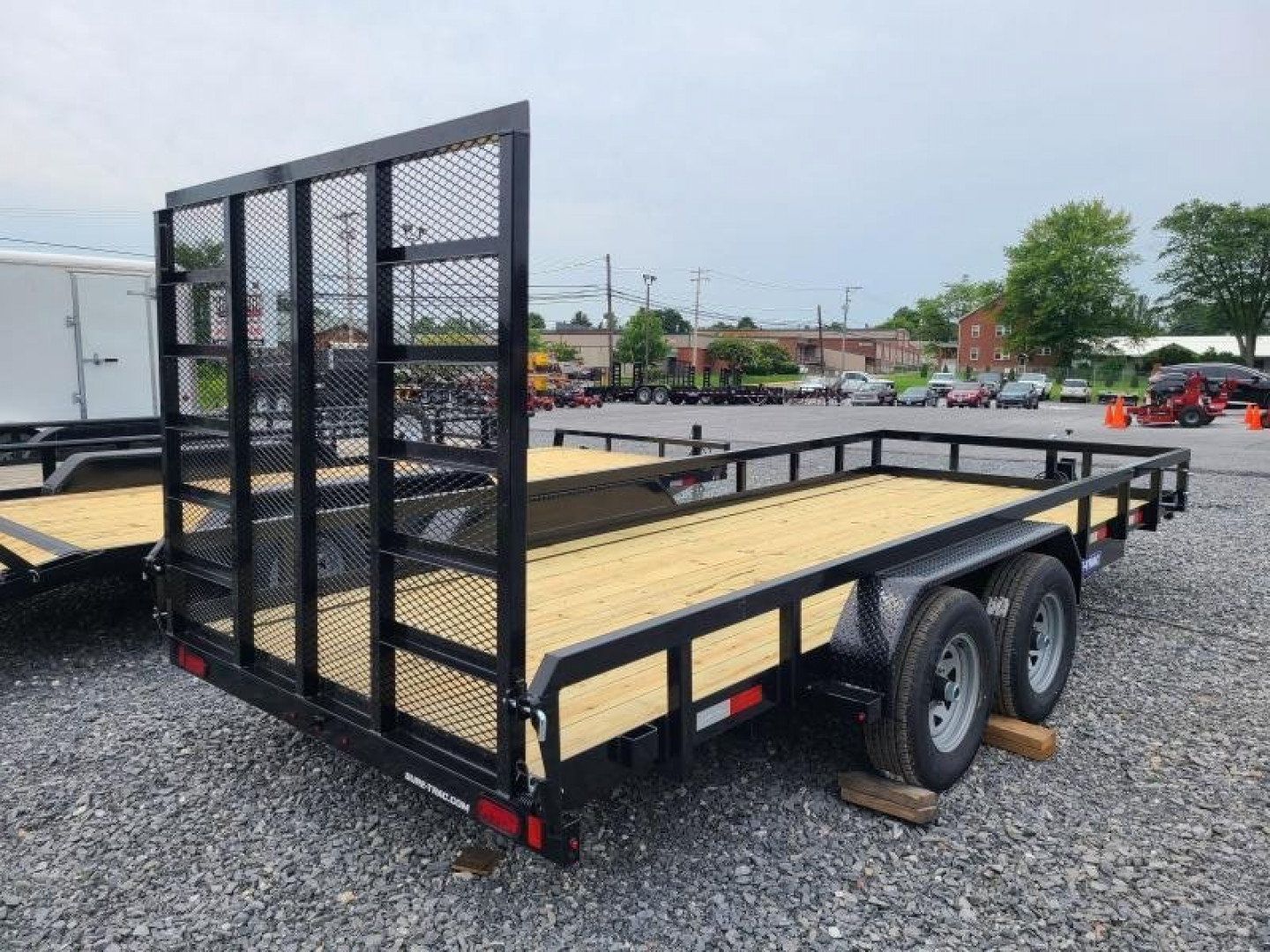 New 7 X 18 Sure-Trac HD Tube Top Utility Landscape Trailer, 10k GVWR **w/5' Reinforced Tailgate