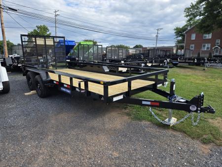 New 7 X 18 Sure-Trac HD Tube Top Utility Landscape Trailer, 10k GVWR **w/5' Reinforced Tailgate