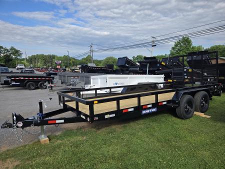 New 7 X 18 Sure-Trac HD Tube Top Utility Landscape Trailer, 10k GVWR **w/5' Reinforced Tailgate