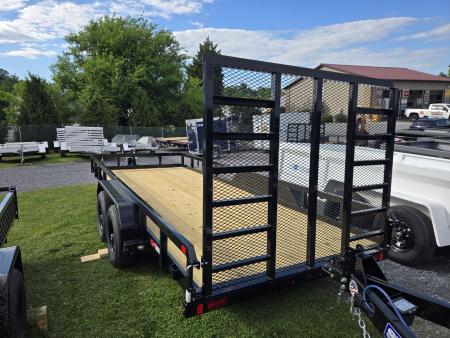 New 7 X 18 Sure-Trac HD Tube Top Utility Landscape Trailer, 10k GVWR **w/5' Reinforced Tailgate