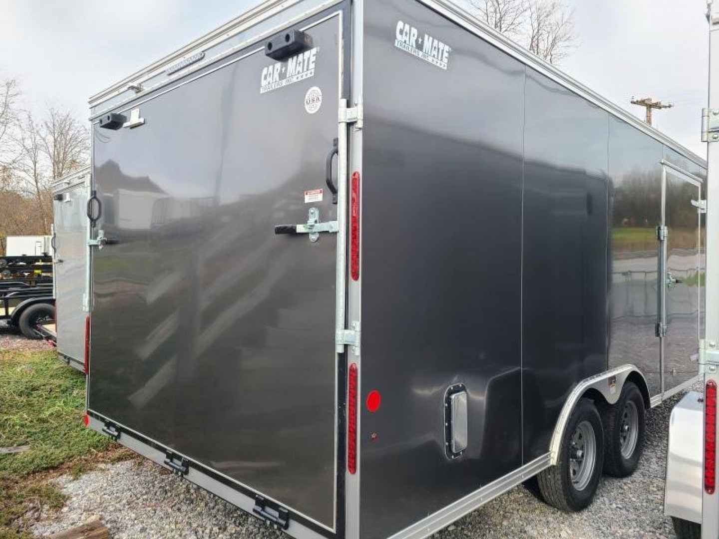 New 8.5 x 20 Car Mate Custom Car Trailer, 7k GVWR  **Charcoal w/6" Extra Height