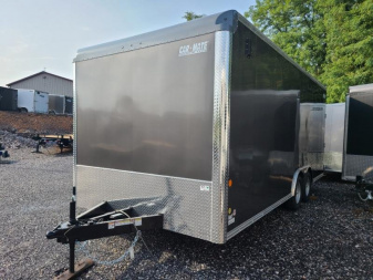 New 8.5 x 20 Car Mate Custom Car Trailer, 7k GVWR  **Charcoal w/6  Extra Height