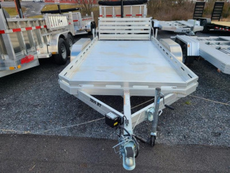 New 6.5' x 14' ALUMA 7814 Aluminum Utility Trailer, 7K GVWR **w/Bi-Fold Rear Gate