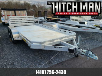 New 6.5' x 14' ALUMA 7814 Aluminum Utility Trailer, 7K GVWR **w/Bi-Fold Rear Gate