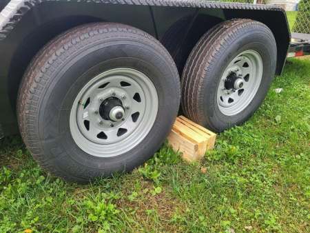 New 7' x 22' (18'+4') Sure-Trac Tilt Bed Equipment Trailer 14K GVWR **w/4' Stationary Deck