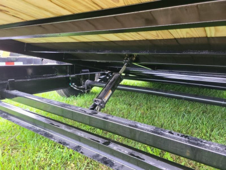 New 7' x 22' (18'+4') Sure-Trac Tilt Bed Equipment Trailer 14K GVWR **w/4' Stationary Deck