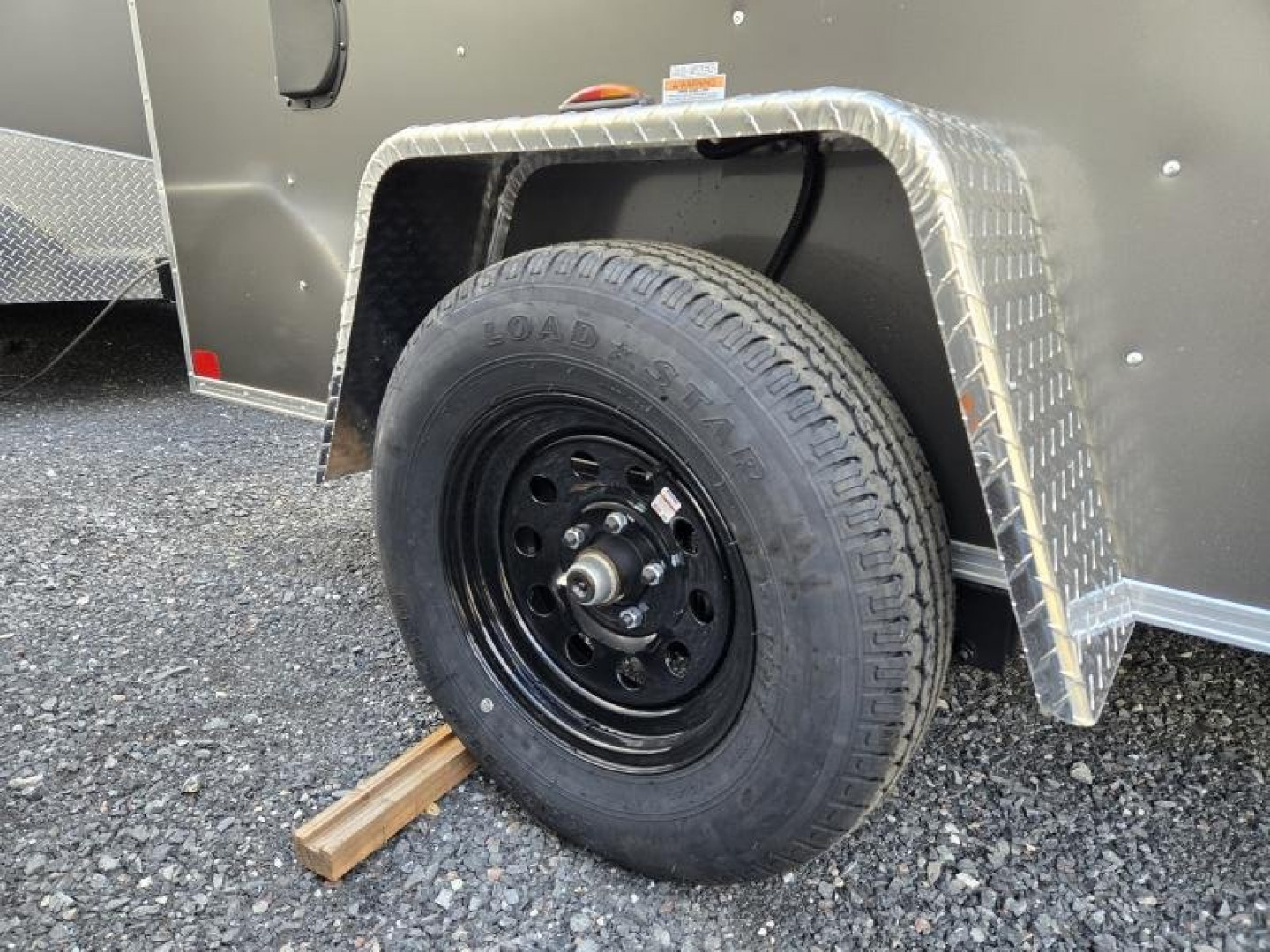 New 6 x 10 Homesteader Intrepid V-Nose Cargo Trailer, 3k GVWR **Charcoal w/ Ramp Door Package, 6" Extra Height, 16" OC Wall Posts