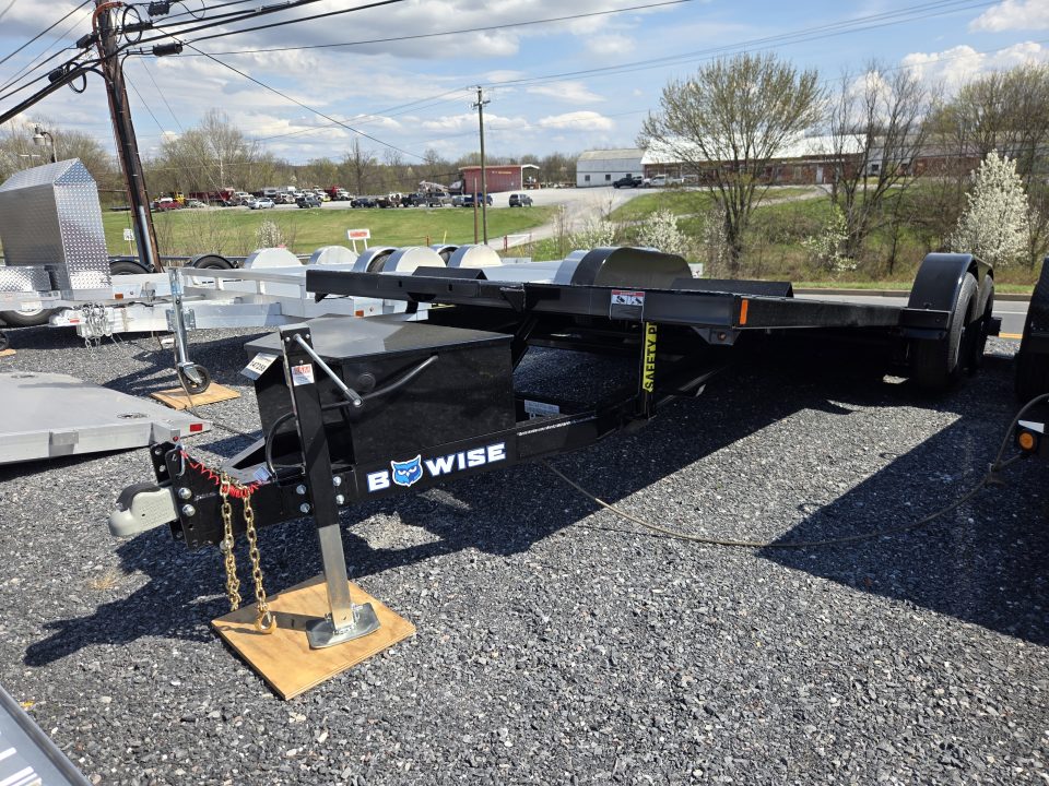 New 7 X 20 B-Wise Hydraulic Tilt Bed Car Hauler, 10K GVWR **w/ Winch Plate, Adj. Coupler, 8k Jack