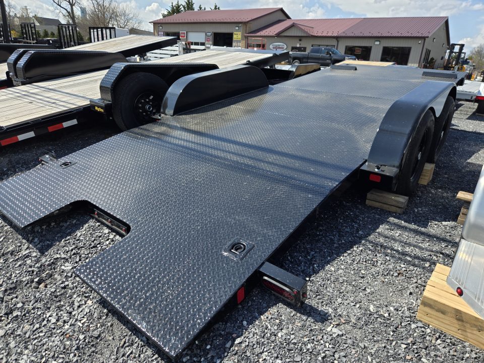 New 7 X 20 B-Wise Hydraulic Tilt Bed Car Hauler, 10K GVWR **w/ Winch Plate, Adj. Coupler, 8k Jack
