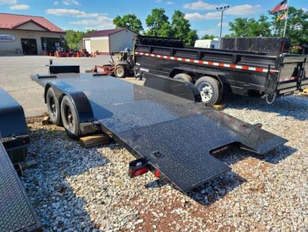 New 7 X 20 B-Wise Hydraulic Tilt Bed Car Hauler, 10K GVWR **w/ Winch Plate, Adj. Coupler, 8k Jack