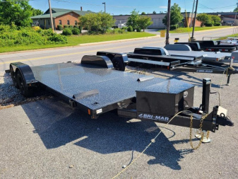 New 7 X 20 B-Wise Hydraulic Tilt Bed Car Hauler, 10K GVWR **w/ Winch Plate, Adj. Coupler, 8k Jack