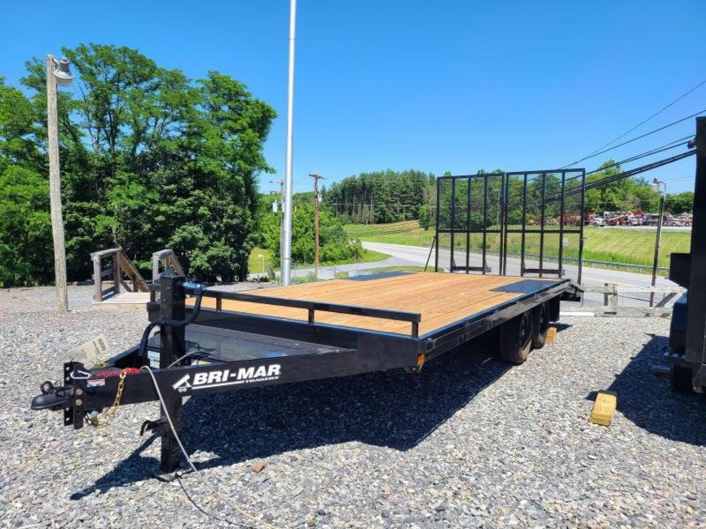 New 8.5 x 20 B-Wise EH820-10 Deckover Equipment Trailer 10K  ***HD Split Landscape Gate