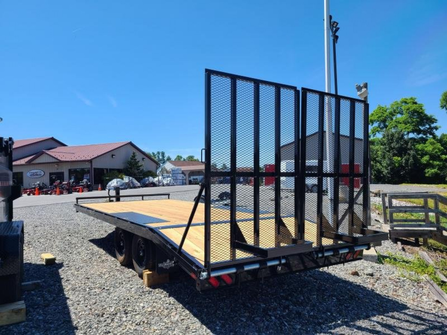 New 8.5 x 20 B-Wise EH820-10 Deckover Equipment Trailer 10K  ***HD Split Landscape Gate