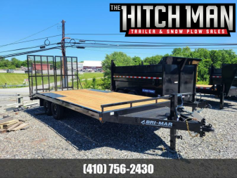 New 8.5 x 20 B-Wise EH820-10 Deckover Equipment Trailer 10K  ***HD Split Landscape Gate