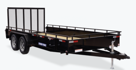 New 7 x 16 Sure-Trac 14" Steel High Sides Landscape Trailer 7k