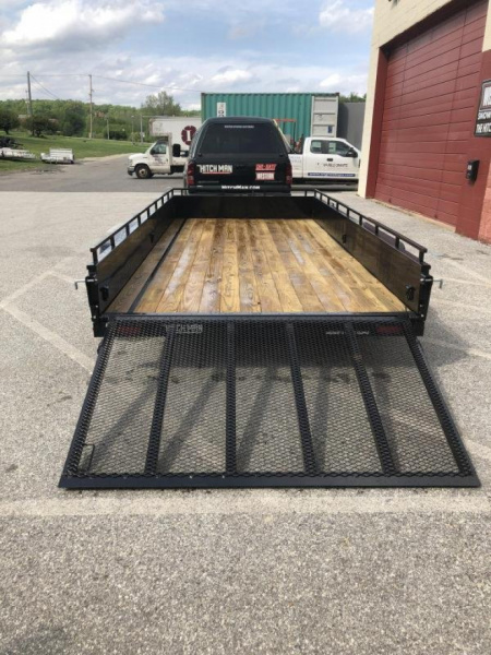 New 7 x 16 Sure-Trac 14" Steel High Sides Landscape Trailer 7k