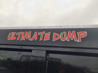 New 7 X 14 BWISE ULTIMATE Low Pro Dump Trailer, 15.4K GVWR **Black w/Hammertone Gray Frame, Loaded w/Features!