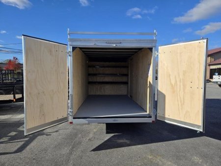 New 7 x 14 Car-Mate Contractor Cargo, 7k GVWR **White w/ Contractor Pkg #2, Black Wheels
