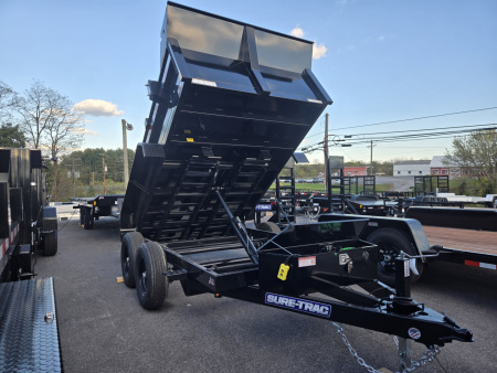 New 6 x 10 Sure Trac SD Low Profile Dump Trailer 10k GVWR ***Includes Ramps Underneath, Dual Acting Rear Gate, 110v NOCO Battery Charger