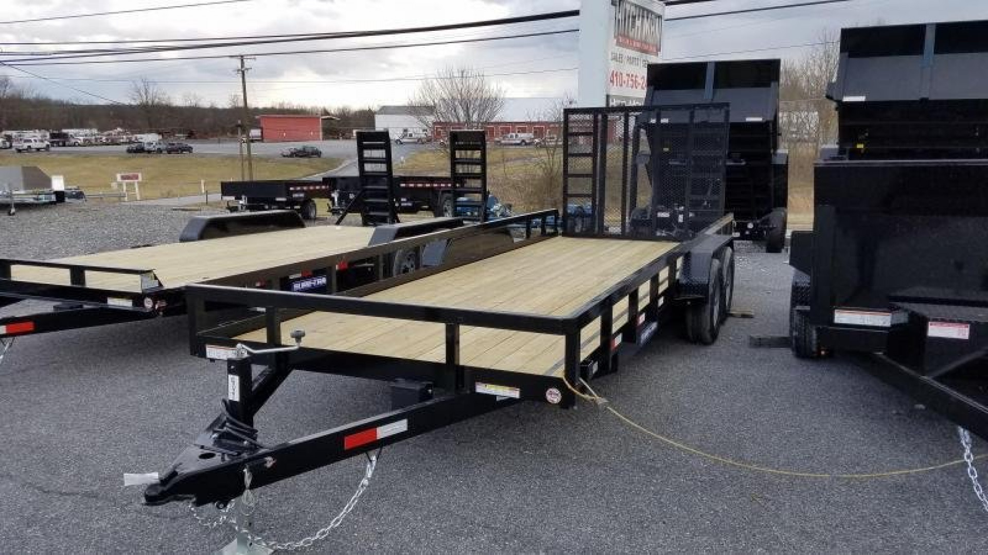 New 7 X 20 Sure-Trac HD Tube Top Utility Landscape Trailer, 10k GVWR ***w/5' Reinforced Gate & Adj. Coupler