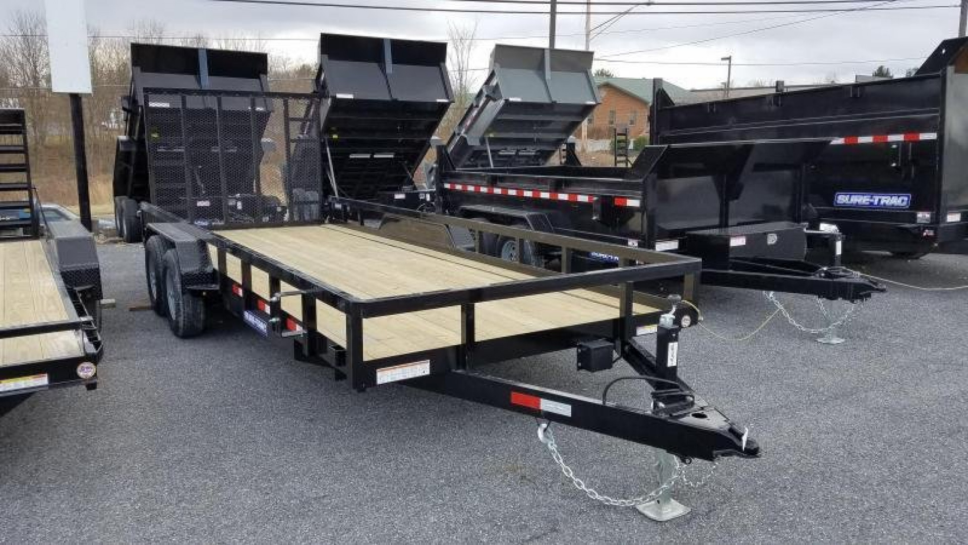 New 7 X 20 Sure-Trac HD Tube Top Utility Landscape Trailer, 10k GVWR ***w/5' Reinforced Gate & Adj. Coupler