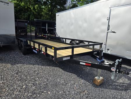 New 7 X 20 Sure-Trac HD Tube Top Utility Landscape Trailer, 10k GVWR ***w/5' Reinforced Gate & Adj. Coupler