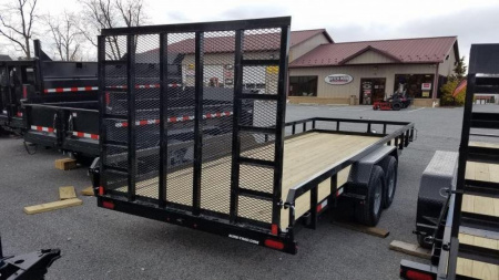 New 7 X 20 Sure-Trac HD Tube Top Utility Landscape Trailer, 10k GVWR ***w/5' Reinforced Gate & Adj. Coupler