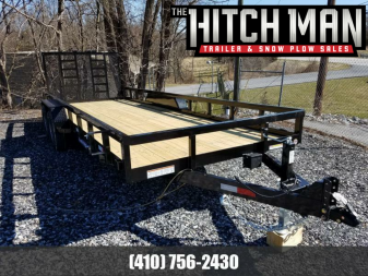 New 7 X 20 Sure-Trac HD Tube Top Utility Landscape Trailer, 10k GVWR ***w/5' Reinforced Gate & Adj. Coupler