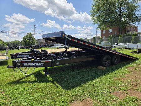 New 8.5 x 22 Sure-Trac HD Power-Tilt Deck Over Equipment Trailer 15K GVWR