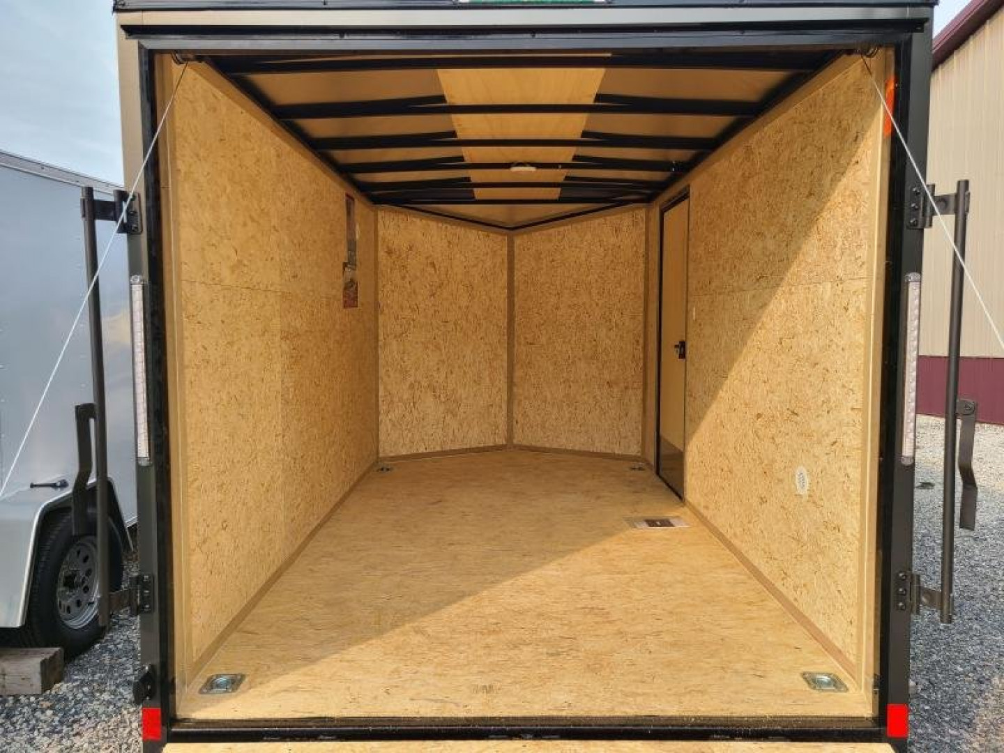 New 7 x 12 Look Element SE BLACKOUT V-Nose Cargo Trailer 3.5K GVWR w/Brakes  ***6" Extra Height, 4 D-Rings, Alum Wheels